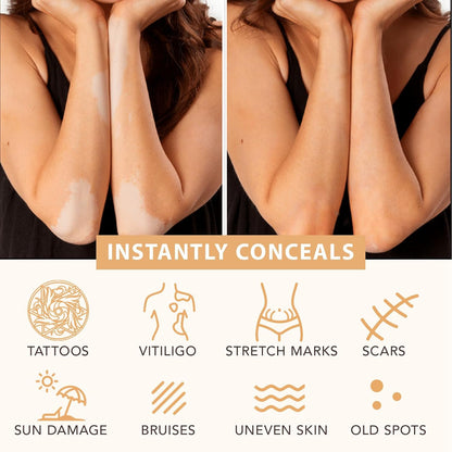 Leg Makeup Waterproof, Full Coverage Body Concealer for Legs, Tattoo Cover Up Makeup, Medium Glow