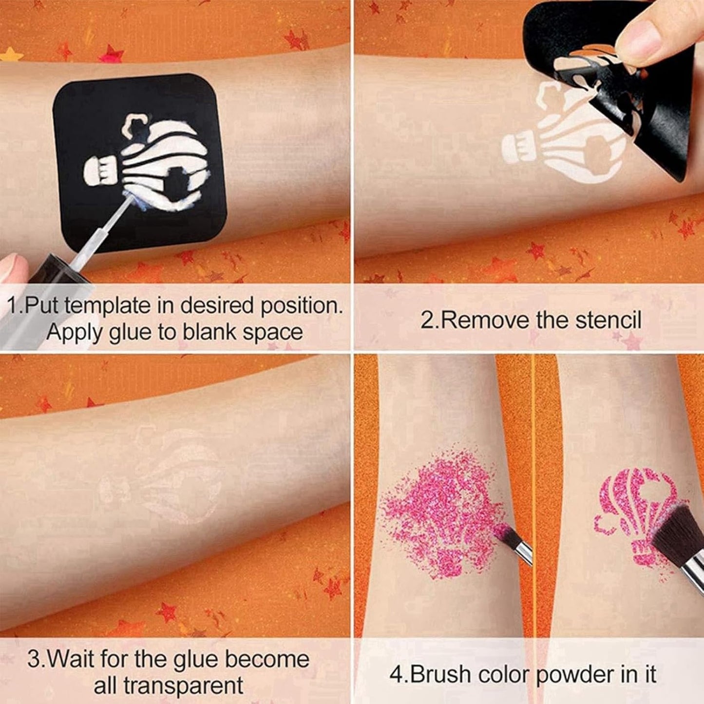 2pcs Body Glitter Glue - Long Lasting Face &amp; Body Glue For Festivals, Cosplay &amp; Beach Parties