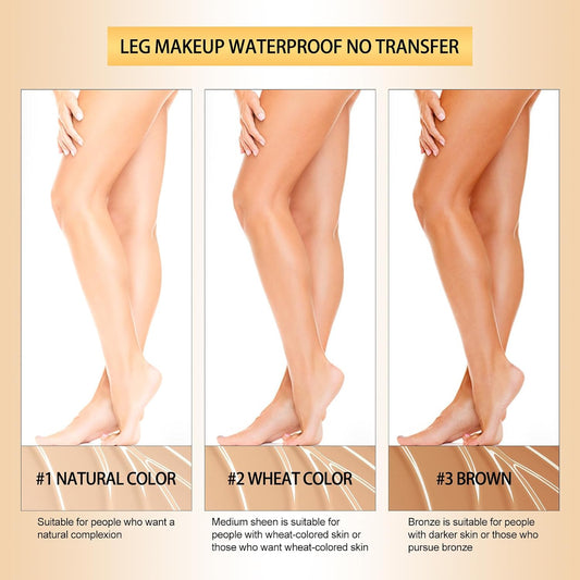 2pcs Leg Makeup Waterproof, Leg Make Up to Cover Veins, Tattoo Cover Up Makeup, Long-Lasting No Transfer, Concealer Full Coverage(#2 Wheat Color)