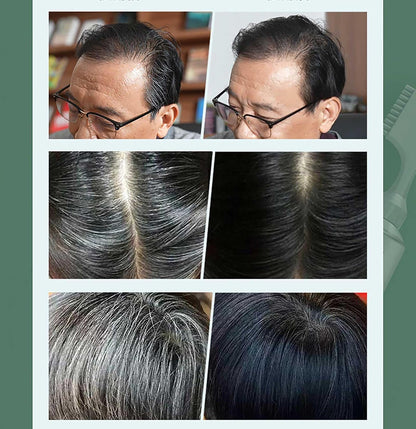 Fruit Essence Hair Dyeing Comb, Black Fruit Dyeing Cream, Plant Extract Hair Dye Essence, Hair Dye Cream With Comb (Black Brown)