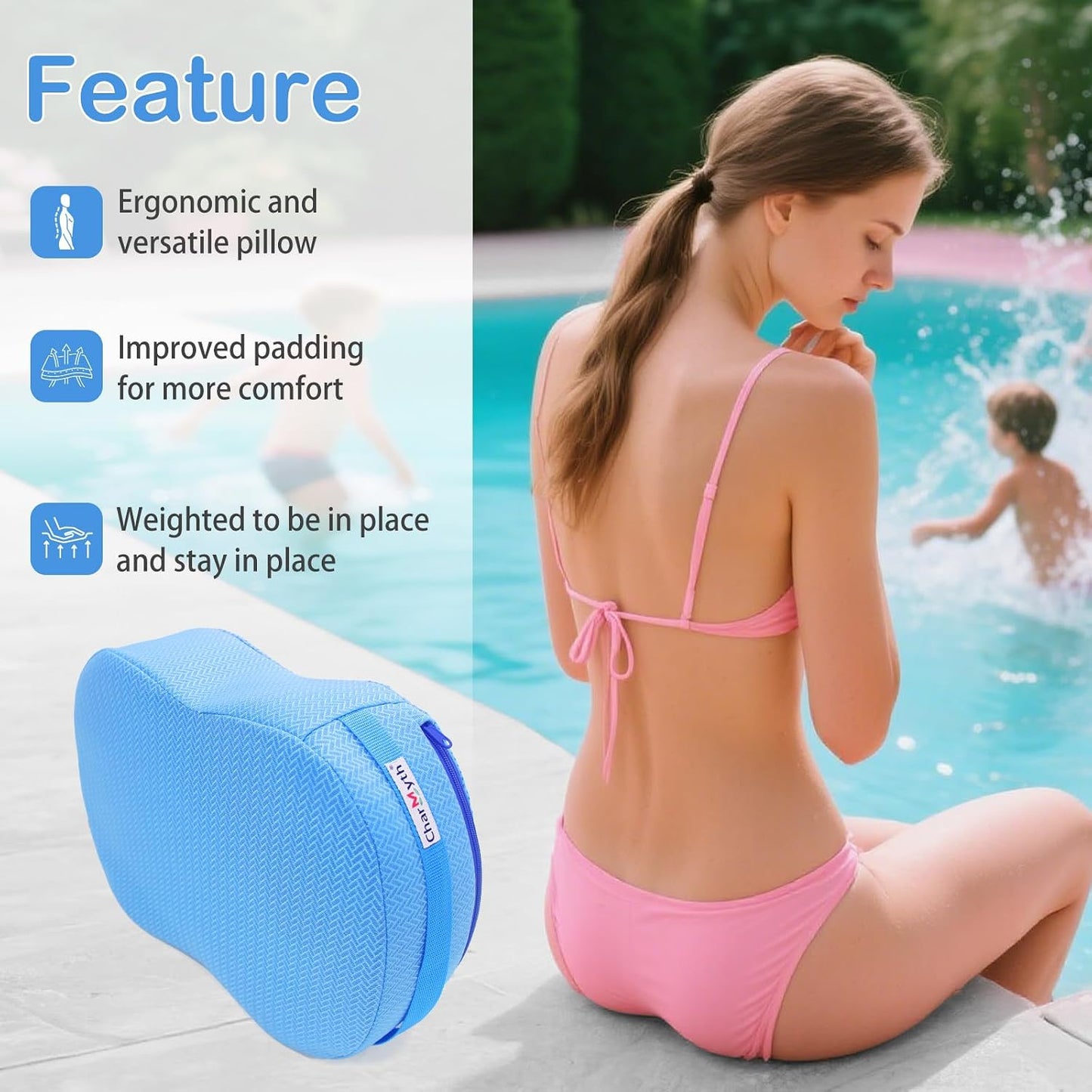 Hot Tub Booster Seat, 40 x 30 x 12cm / 15.8 x 11.8 x 4.7inch Bath Spa Booster Seat, quick dry Bath Cushion to sit on for Adults