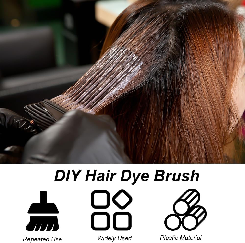 Aeuezxx Hair Hair Coloring Brush, 4 Pcs Hair Dye Brush Set, Tinting Brush, Hair Dyeing Brush, Double Sided Tint Brush, Suitable for DIY Hair Dyeing ﻿