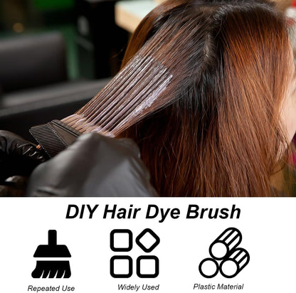 Aeuezxx Hair Hair Coloring Brush, 4 Pcs Hair Dye Brush Set, Tinting Brush, Hair Dyeing Brush, Double Sided Tint Brush, Suitable for DIY Hair Dyeing ﻿