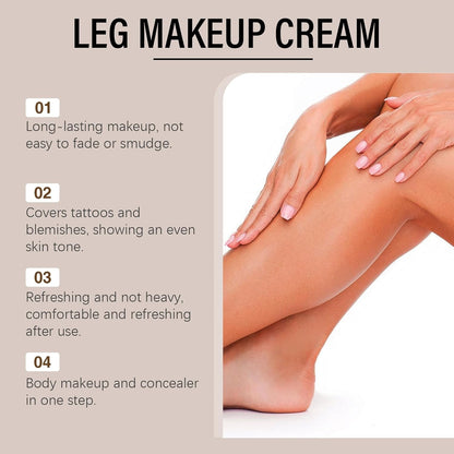 Leg Makeup Waterproof No Transfer&amp;Sweat-Proof,Body Coverage Foundation Full Coverage to Cover Veins,Long Lasting Moisturizing&amp;Hydrating Leg&amp;Body Makeup,Easy to Use Concealer,Natural Blends Skin(Cocoa)