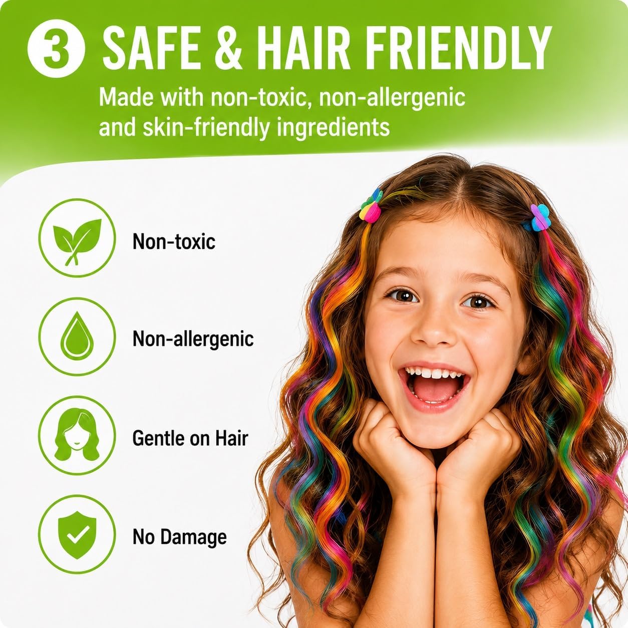 H&amp;Q Hair Chalk Set, 24 Colours Temporary Hair Colour Chalk for Girls &amp; Women, Non Toxic Washable Hair Dye Soft Pastels Kit for Kids Party, Cosplay, Festival &amp; DIY Styling