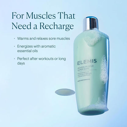 ELEMIS Skin Nourishing Bath Milk &amp; Aching Muscle Super Soak 400ml Hydrating, Soothing &amp; Muscle-Relieving Body Care