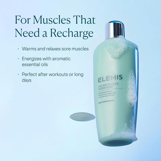 ELEMIS Skin Nourishing Bath Milk &amp; Aching Muscle Super Soak 400ml Hydrating, Soothing &amp; Muscle-Relieving Body Care