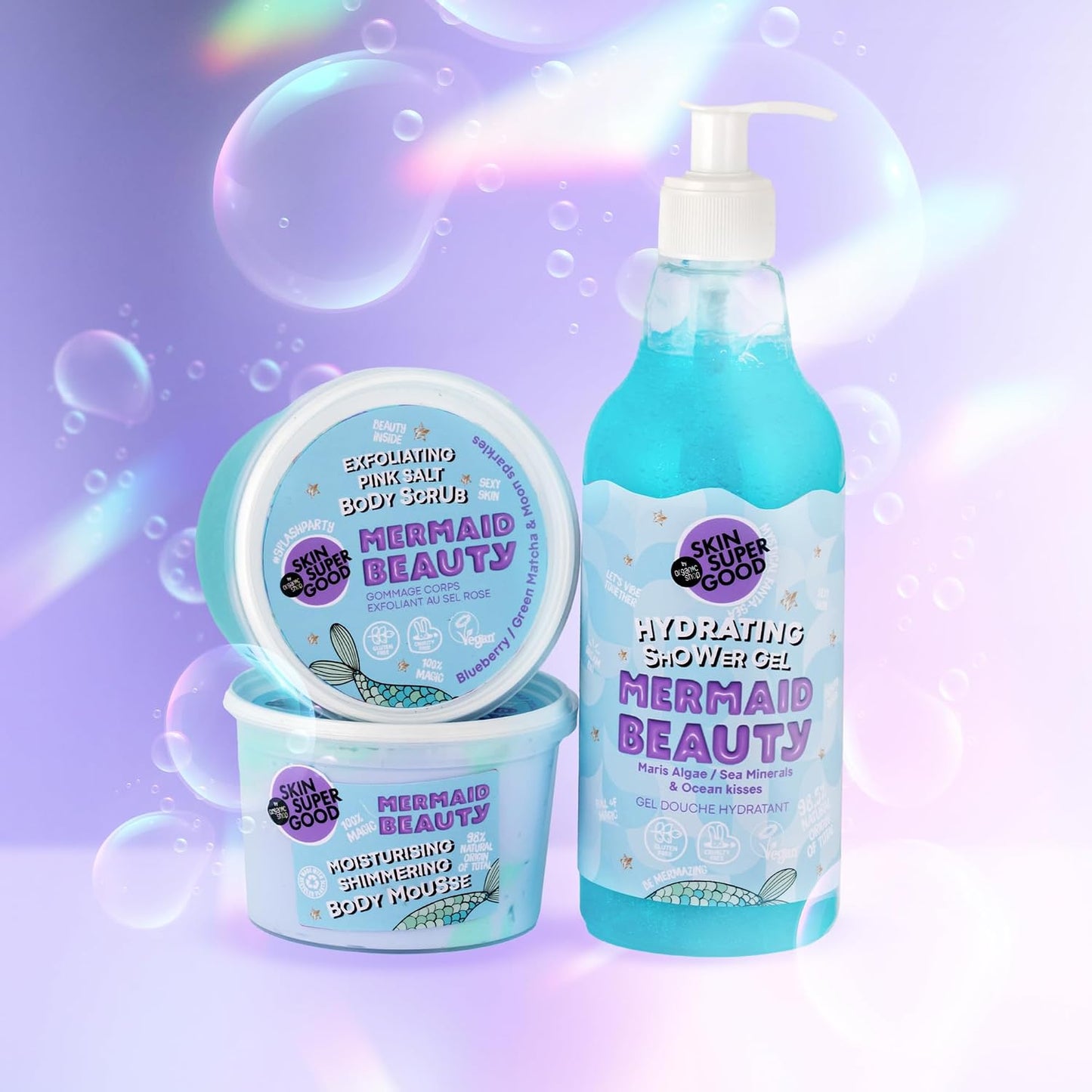 Organic Shop Body Mousse Mermaid Beauty Moisturising Shimmering, 250 ml