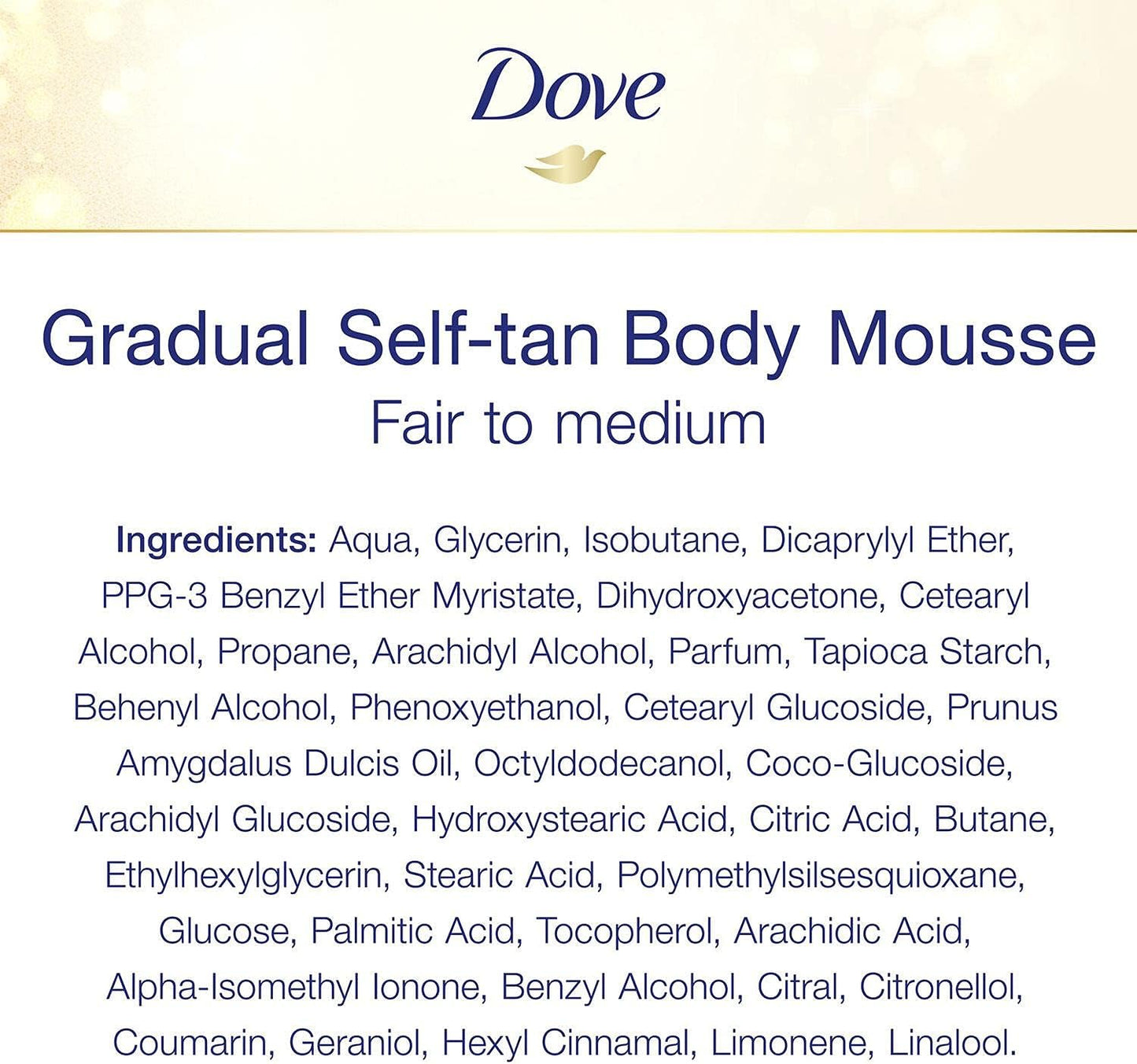 4 Pack of Dove DermaSpa Summer Revived 48 hours Active Moisturisation Fair to Medium Body Mousse 150ml