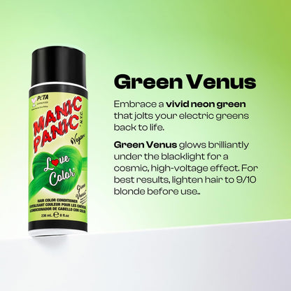 Manic Panic Love Color® Colour Depositing Conditioner (Green Venus™) | Deeply conditioning