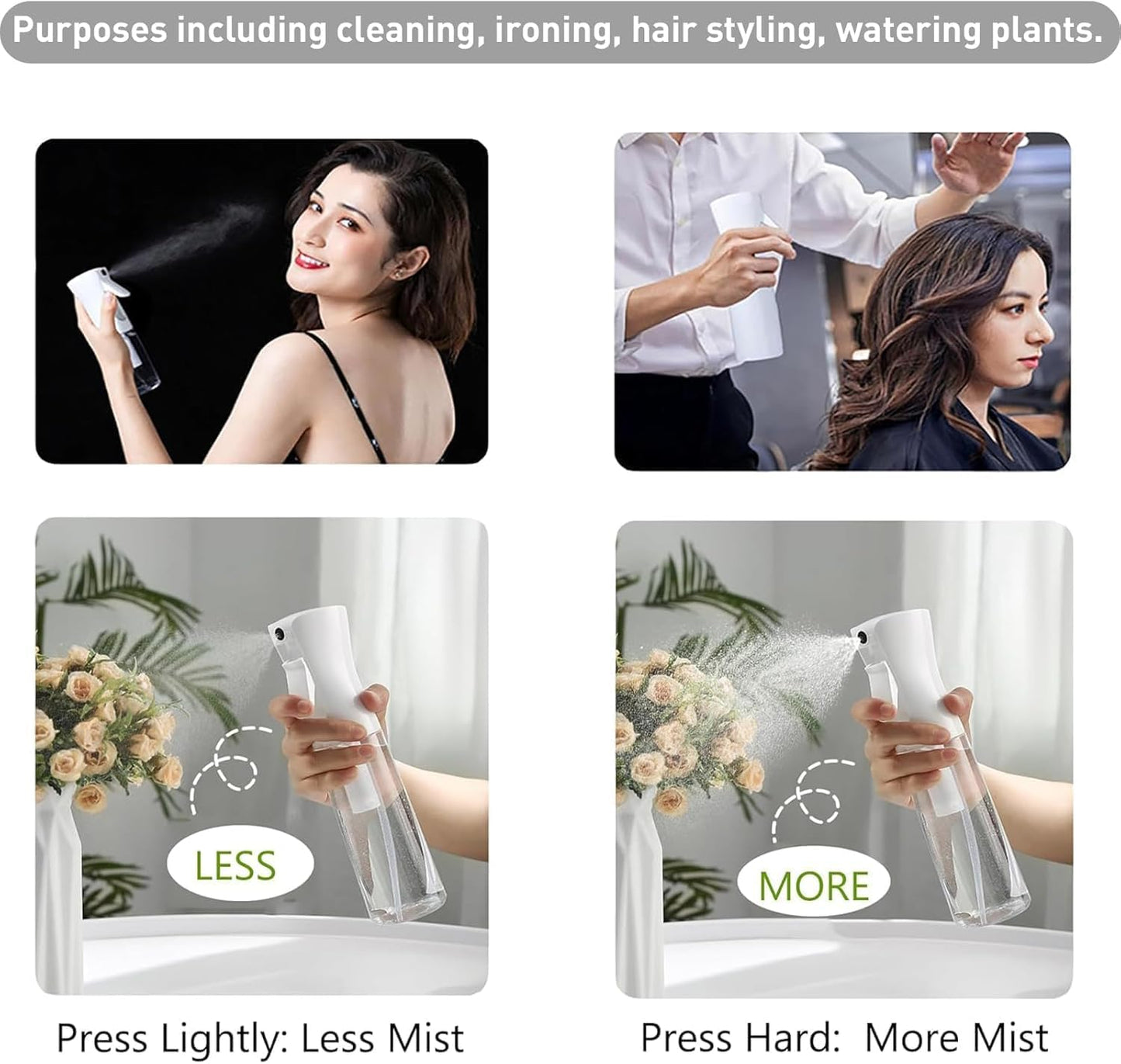 200ml Hair Oil Applicator Bottle,Spray Bottles for Hair Continuous Ultra Fine,Spray Bottle Hair for Curly,Root Comb Applicator Bottle for Hair Colouring and Conditioning