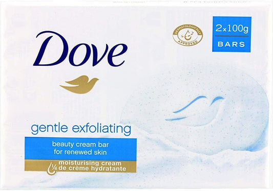 Dove Gentle Exfoliating Beauty Cream Bar 4 x 100g - Pack of 4 soaps