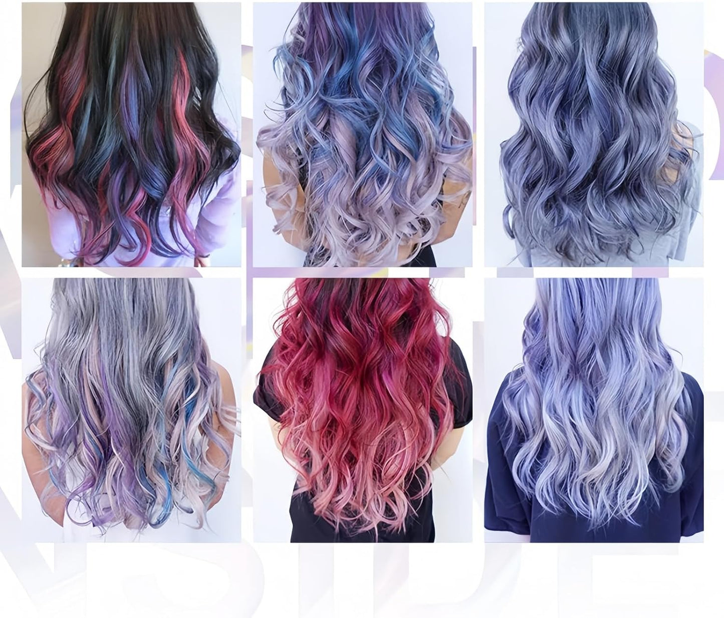 Hair Chalk for Kids, 3Pcs Washable Hair Colour Spray, Mascara &amp; Hairspray in Blue Purple Pink, Temporary Hair Color Set for Parties, Cosplay, Prom, Halloween, Christmas