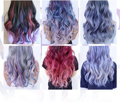 Hair Chalk for Kids, 3Pcs Washable Hair Colour Spray, Mascara &amp; Hairspray in Blue Purple Pink, Temporary Hair Color Set for Parties, Cosplay, Prom, Halloween, Christmas