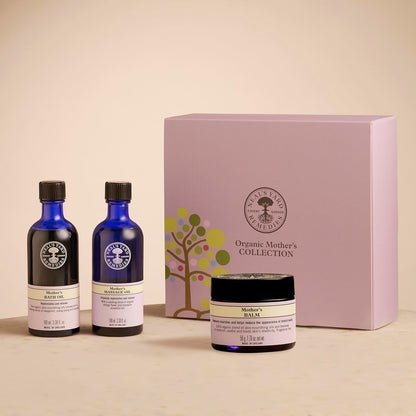Neal's Yard Remedies Mother Collection Gift Set, With Massage Oil, Bath Oil &amp; Body Balm, Deeply Nourishes, Replenishes &amp; Relaxes, Set of 3