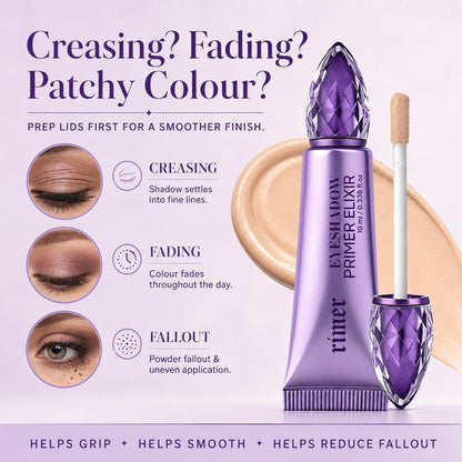 Eyeshadow Primer, Eye Primer,Eyelid Primer for Smooth Lid Base,Long-Lasting Eye Shadow Even Colour Payoff Helps Prevent Creasing, Sheer Tinted Base for Mature Skin