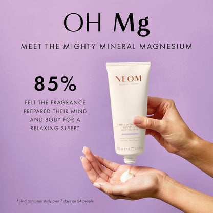 NEOM Perfect Night's Sleep Magnesium Body Butter, 200ml I Lavender, chamomile and patchouli I Essential Oils I Nourish and soften skin