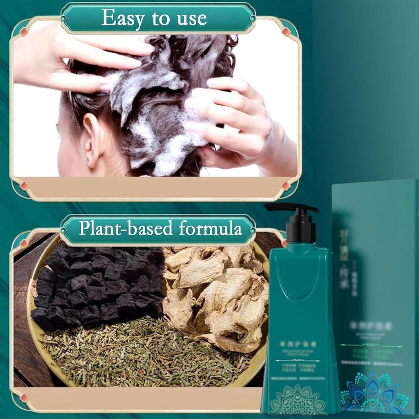 210ML Single Agent Floral Dye Long Lasting Hair Dye Set Single Dose of Care Dyeing Cream Plant-Based Hair Coloring Cream for Gray Coverage