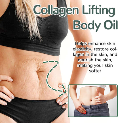 Collagen Oil for Skin Tightening, Glow Essence, Skin Tightening for Scars, Wrinkles, Stretch Marks, Neck, Chest, Arms, Legs &amp; Stomach 1Pc