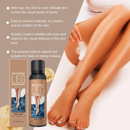 120ml Waterproof No Transfer Leg Makeup to Cover Veins&amp;Scars,Full Coverage Body Foundation with Moisturizing Hydration,Natural Bronze Instant Tan,Long Lasting Sweat-Proof Leg Bronzer&amp; Body Make-Up