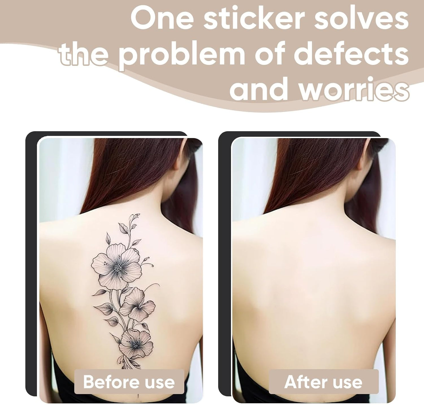 15 Pcs Tattoo Cover Up Patch – Ultra Thin 0.02 mm Invisible Body Concealer Sticker – Waterproof Sweatproof Cover for Tattoos Birthmarks – Fair Light Natural Skin Tones