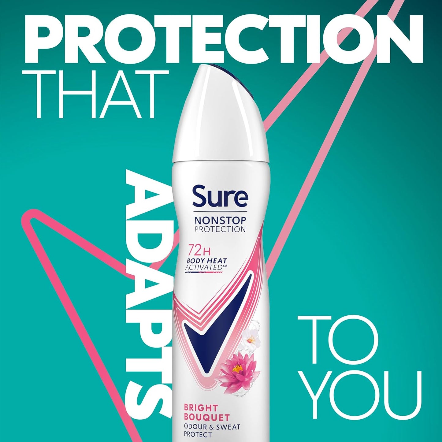 Sure Anti-Perspirant Deodorant Aerosol Bright Bouquet Nonstop Protection 150 ml