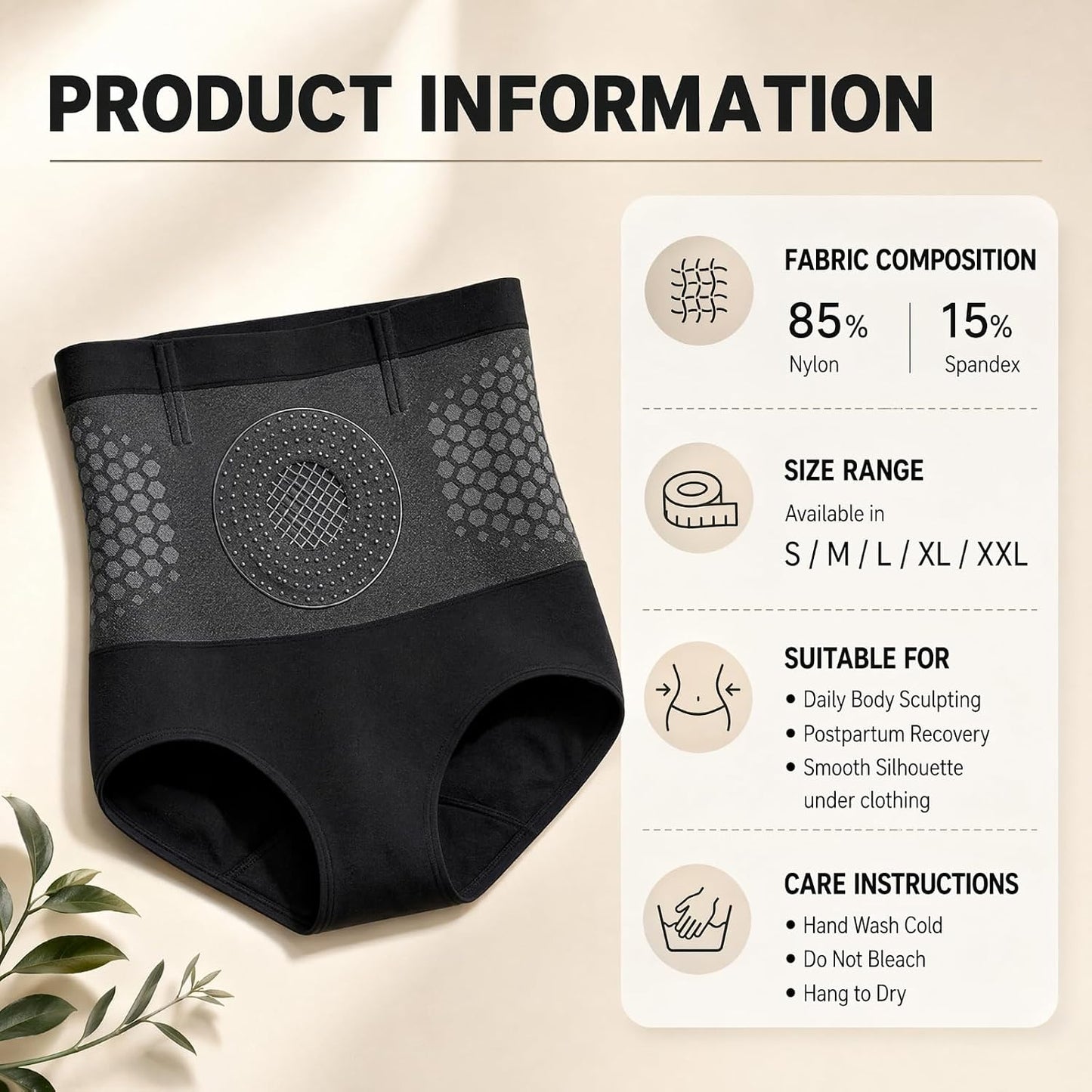 Moringa 4-in-1 Micro-Particle Sculpting Fat-Burn Shorts, Thermogenic Fat-Burning Sculpting Shorts, High Waisted Shapewear Butt Lifting Short Tummy Control Firming and Shaping Pants for Yoga Gym(L)