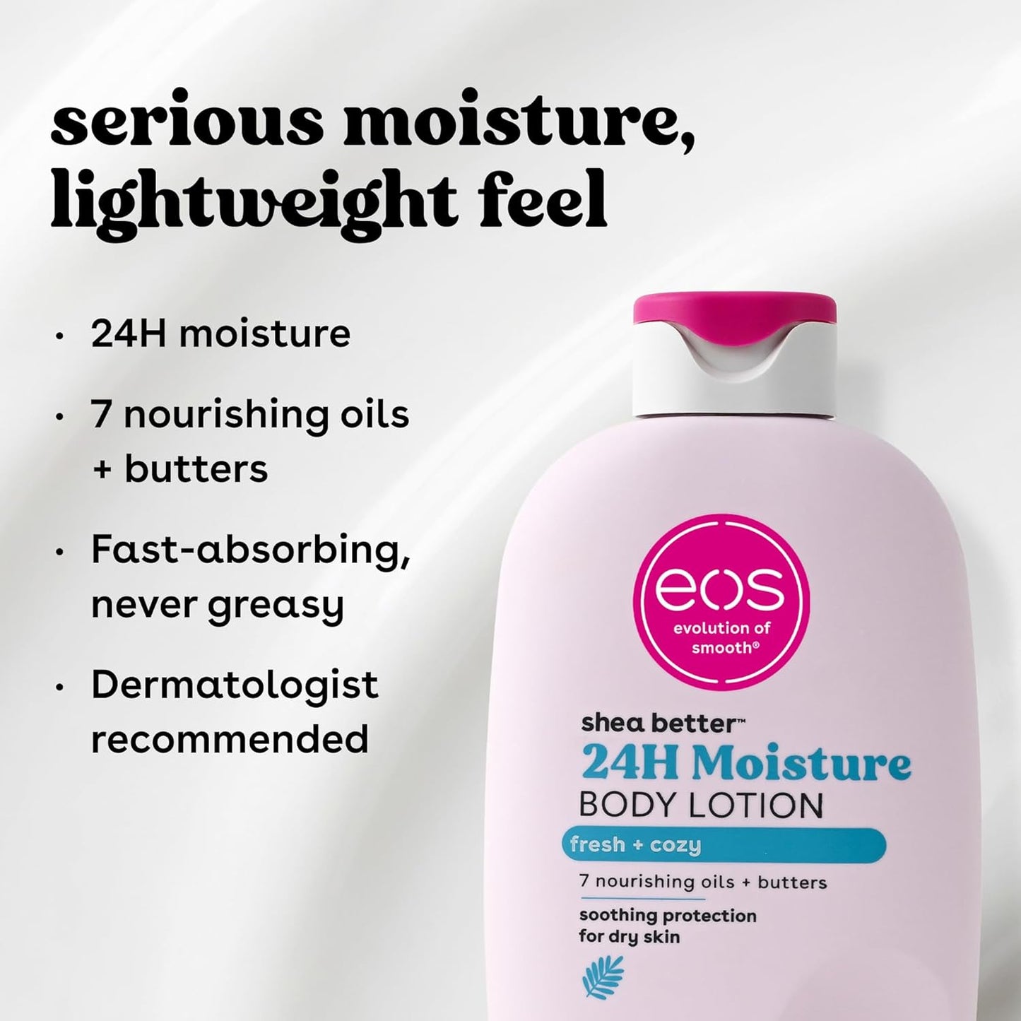 eos fresh &amp; cozy body lotion shea better 24hr moisture - 16 oz/473 ml