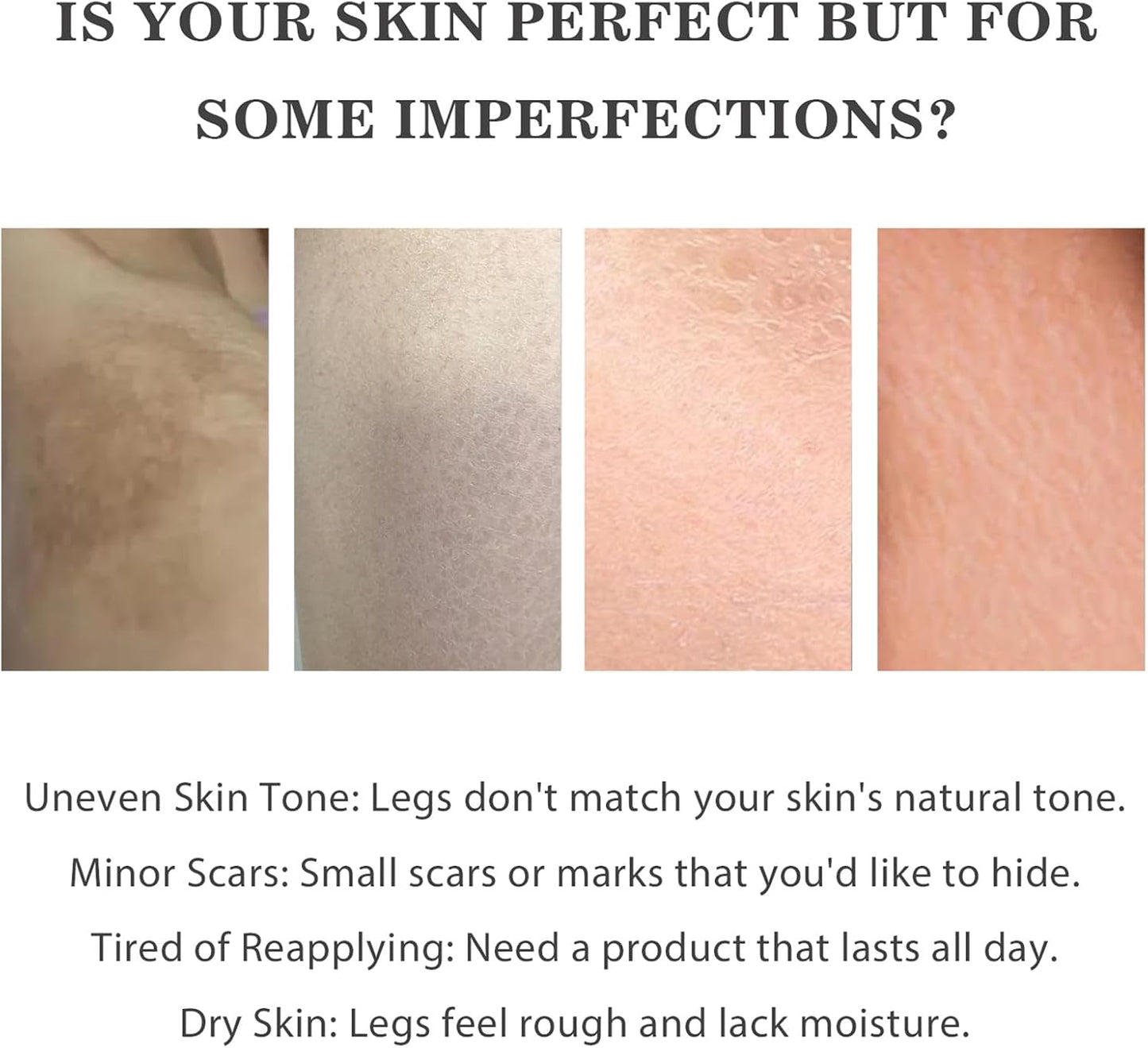 Leg Makeup Waterproof No Transfer,Leg and Body Scar Cover up,Tattoo Cover Up Makeup Waterproof,Long Last Body Foundation (With Brush)