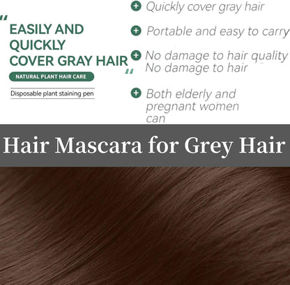 BigyQiu Root Touch Up Light Brown, Hair Mascara For Grey Hair, Water-Resistant Root Concealer