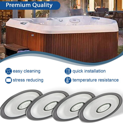 2472-824 Oval Pillow Insert + Back Mount for Jacuzzi J-300 Series Hot Tubs &amp; Spas(2014-2018), J300 Headrest Pillow Replace 2455-263 (4 Pack)
