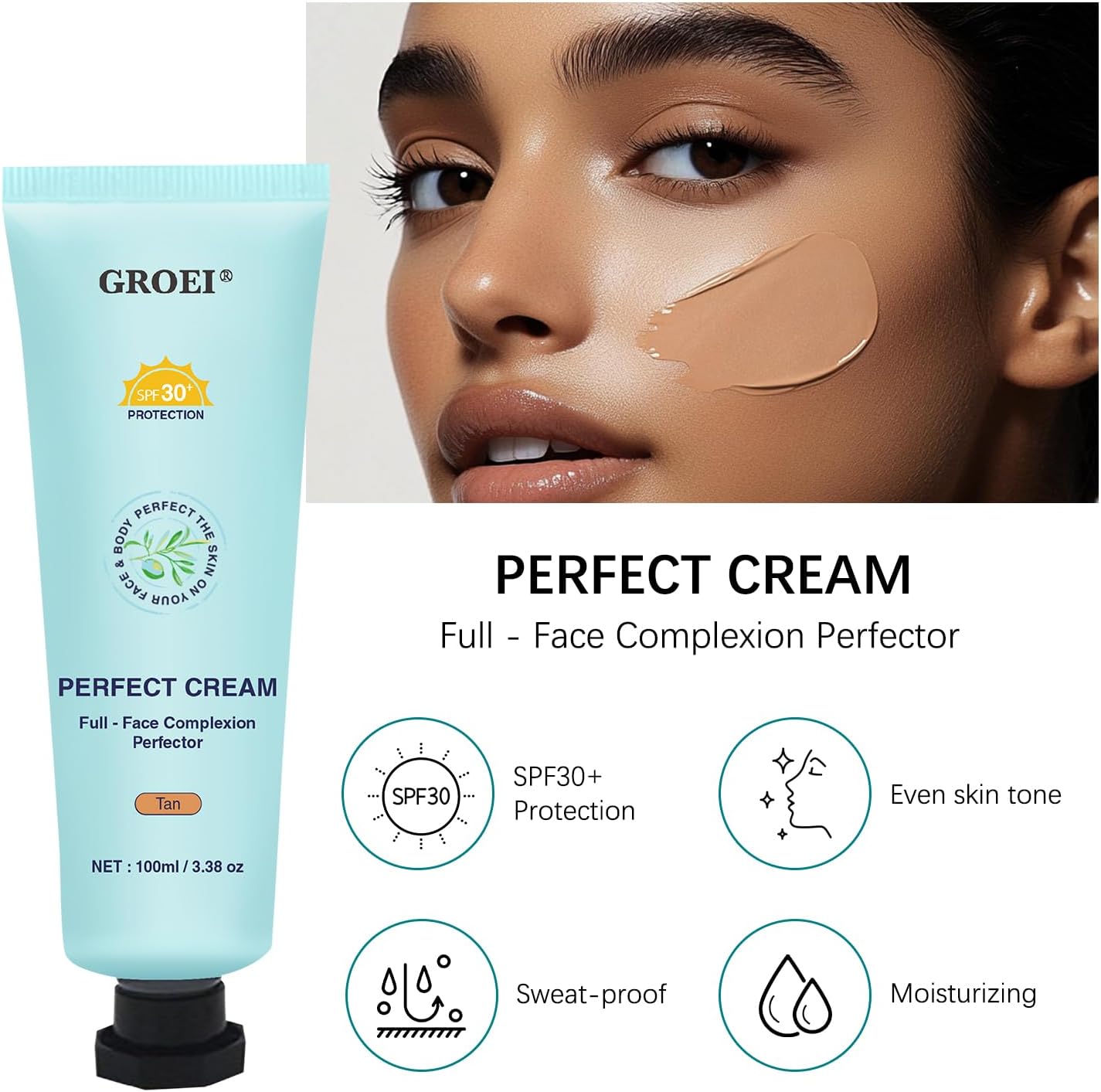 Beauty Body Coverage Perfector - Leg &amp; Body Makeup to Covers Veins &amp; Spots, Waterproof Tattoo Cover Up Makeup, Long Lasting, 2Pack(100mlx2)