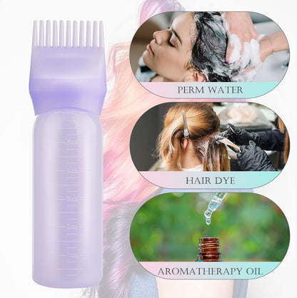 Root Comb Applicator Hair Dye 3 Pack Bottle with Graduated Scale
