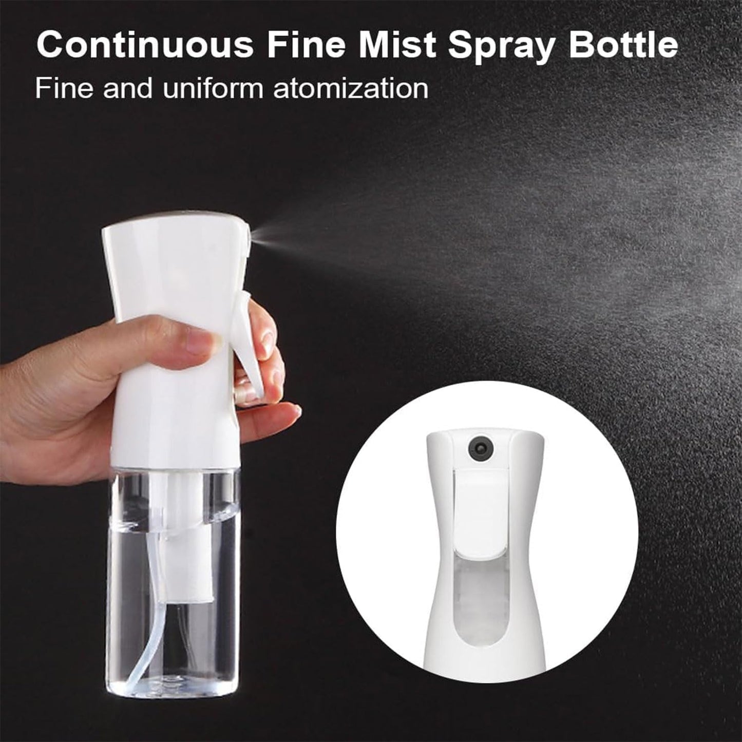 JOYOLA 4pcs Hair Oil Applicator Bottle, Plastic Hair Dye Oil Applying Applicator, 2 Root Comb Applicator Bottle Graduated, 1 Spray Bottle and 1 Scalp Massager for Hair Colouring and Conditioning