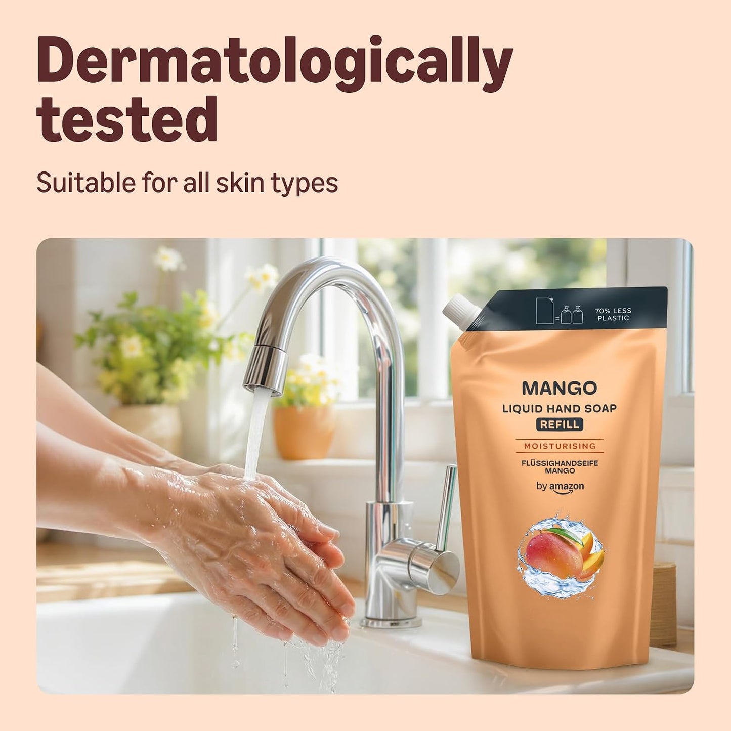 by Amazon Mango Hand Soap Refill, 2 x 1000ml