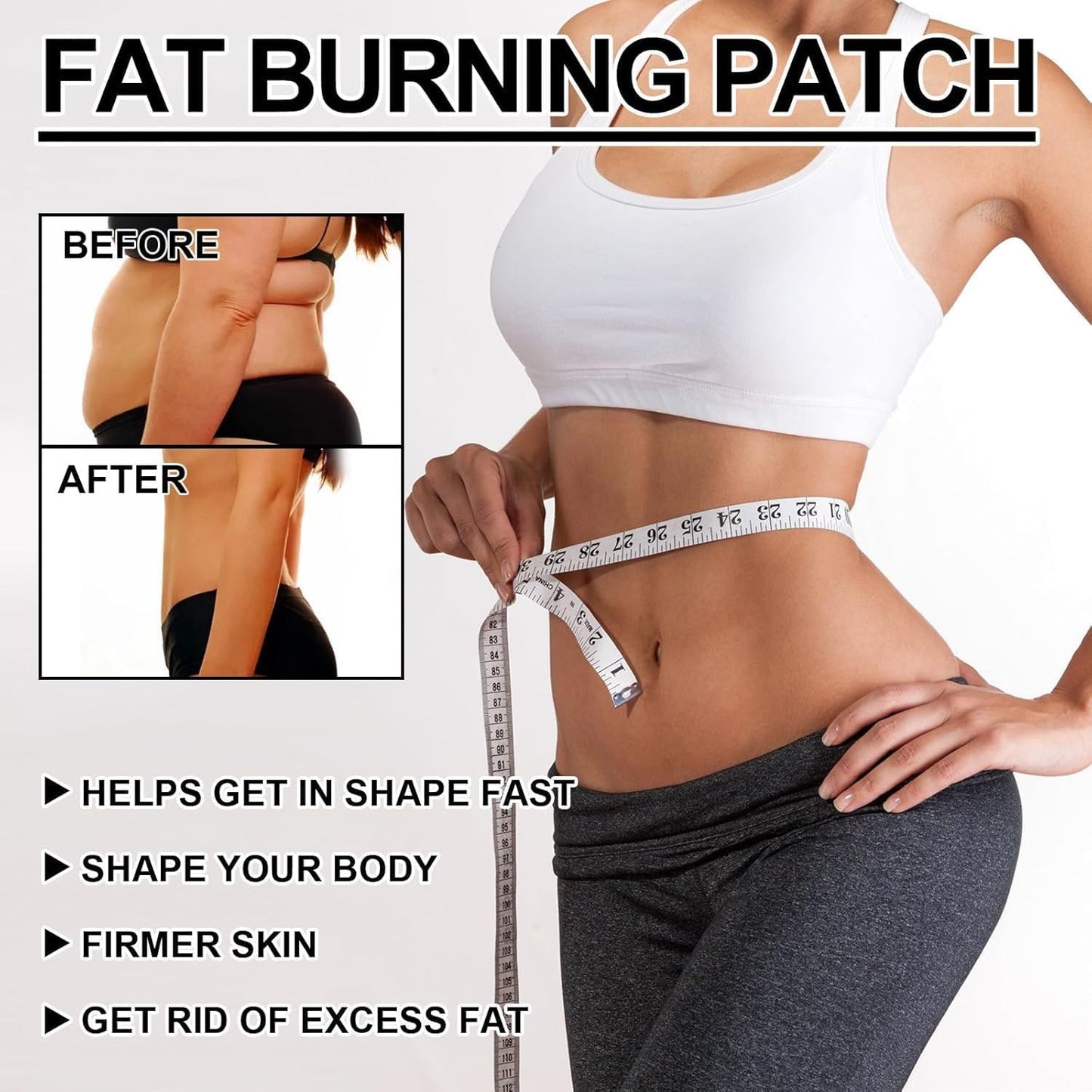 Weightloss Patche, Belly Patch, Body Care Patch, Support Weight Management and Body Shape, 50PCS | Plant-Powered Sweat-Activated Formula Gentle Warming Sensation for Waist, Abdomen &amp; Love Handle