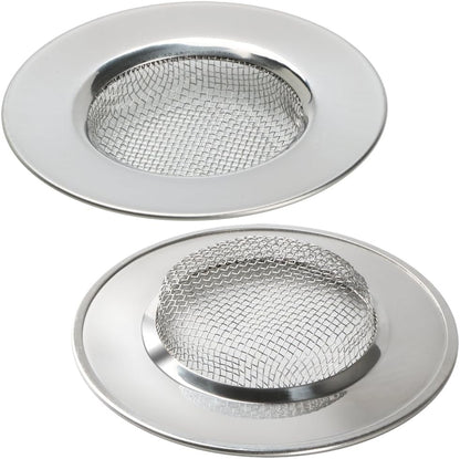 TRIXES Sink Strainer for Shower, Bath &amp; Kitchen - 3" Outer Diameter | Mesh Sink Drain Filter - 7.6cm, Stainless Steel