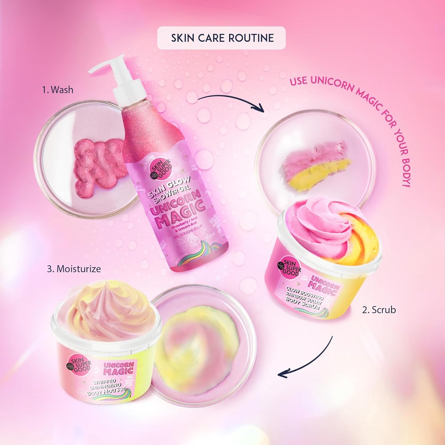 Organic Shop Body Mousse Unicorn Magic Whipped Shimmering, 250 ml