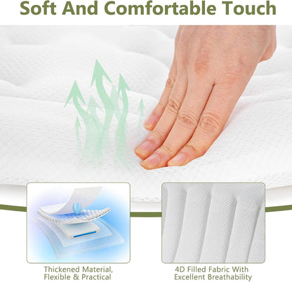 Full Body Bath Pillow for Head and Neck,Bath Cushion with Removable Lumbar Pillow, 4D Air Mesh Spa Bath Cushion,192 Suction Cups, Bath Pillow for Bathtub,Tub Pillow (White)