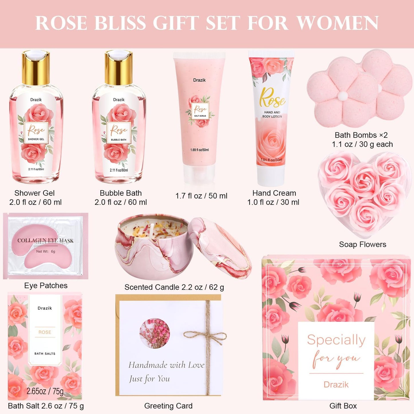 Birthday Pamper Gifts for Women, Unique Pamper Hampers Kit Self Care Package for Her, Relaxation Ladies Christmas Spa Gifts Sets Xmas Present Ideas for Women Best Friend Sister Bestie Mum