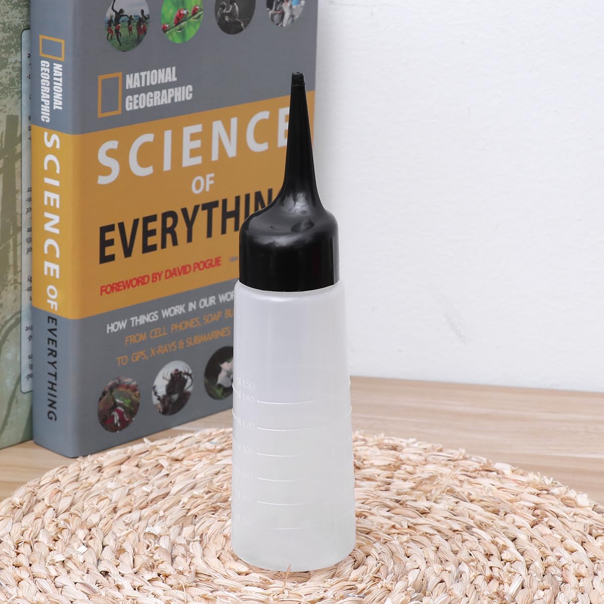 Healifty 150ml Empty Hair Dye Bottle Angle Tipped Hair Coloring Bottle Salon Tint Bleach Applicator Barber Washing Container
