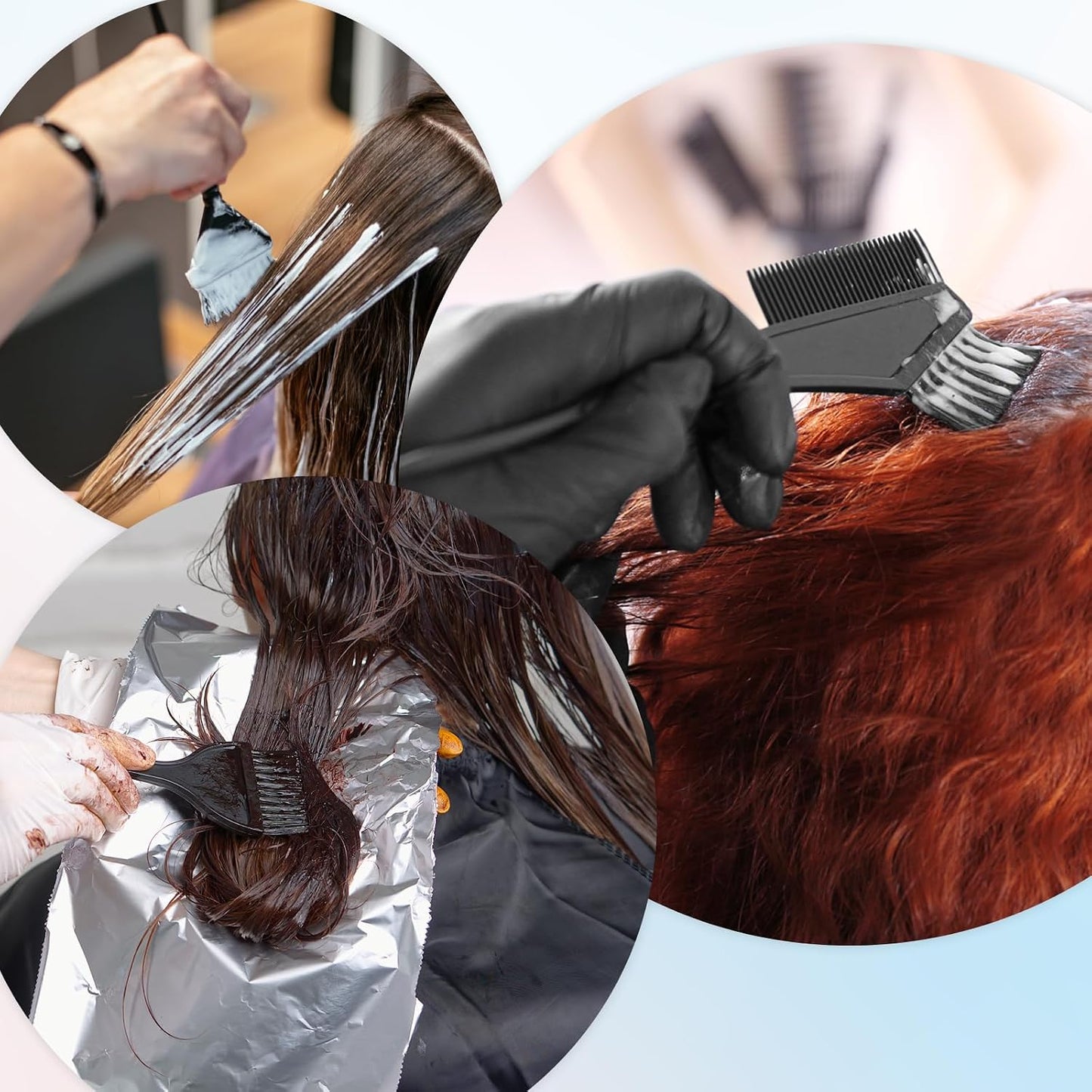 8 Pcs Highlight Caps for Hair,Highlight Cap Kit,Highlights Combs for Highlighting with 3 Metal Hook and 2 Hair Dye Comb &amp; Brush for Salon &amp; DIY Dyeing