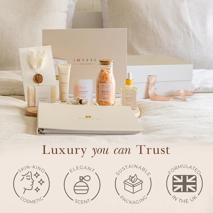 New Mum to Be Pamper Hamper - 10 Luxury Baby Shower Gifts for Mothers and Newborn Baby Gift - Pregnancy Self Care Kit Package with Home Spa Presents Pampering (Standard)