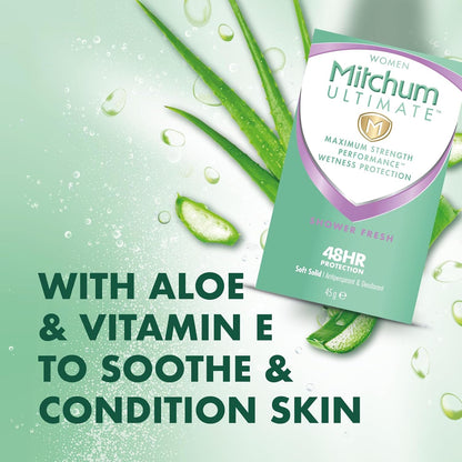 Mitchum Ultimate Women 48HR Protection Soft Solid Shower Fresh Antiperspirant &amp; Deodorant 45 g
