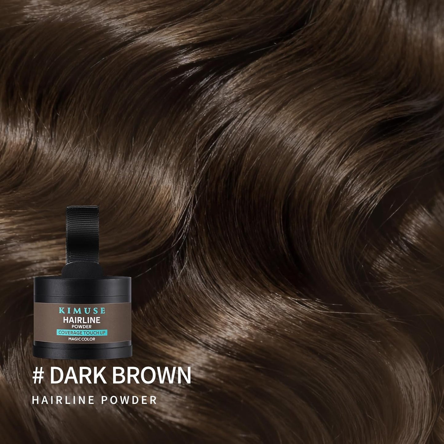 KIMUSE Hairline Powder, Root Touch Up Hair Color, Instantly Conceals Hair Loss, Bald Spot Thin Hair Powder with Dual-ended Hairline Brush for Women and Men, Transfer-proof &amp; Sweat-proof
