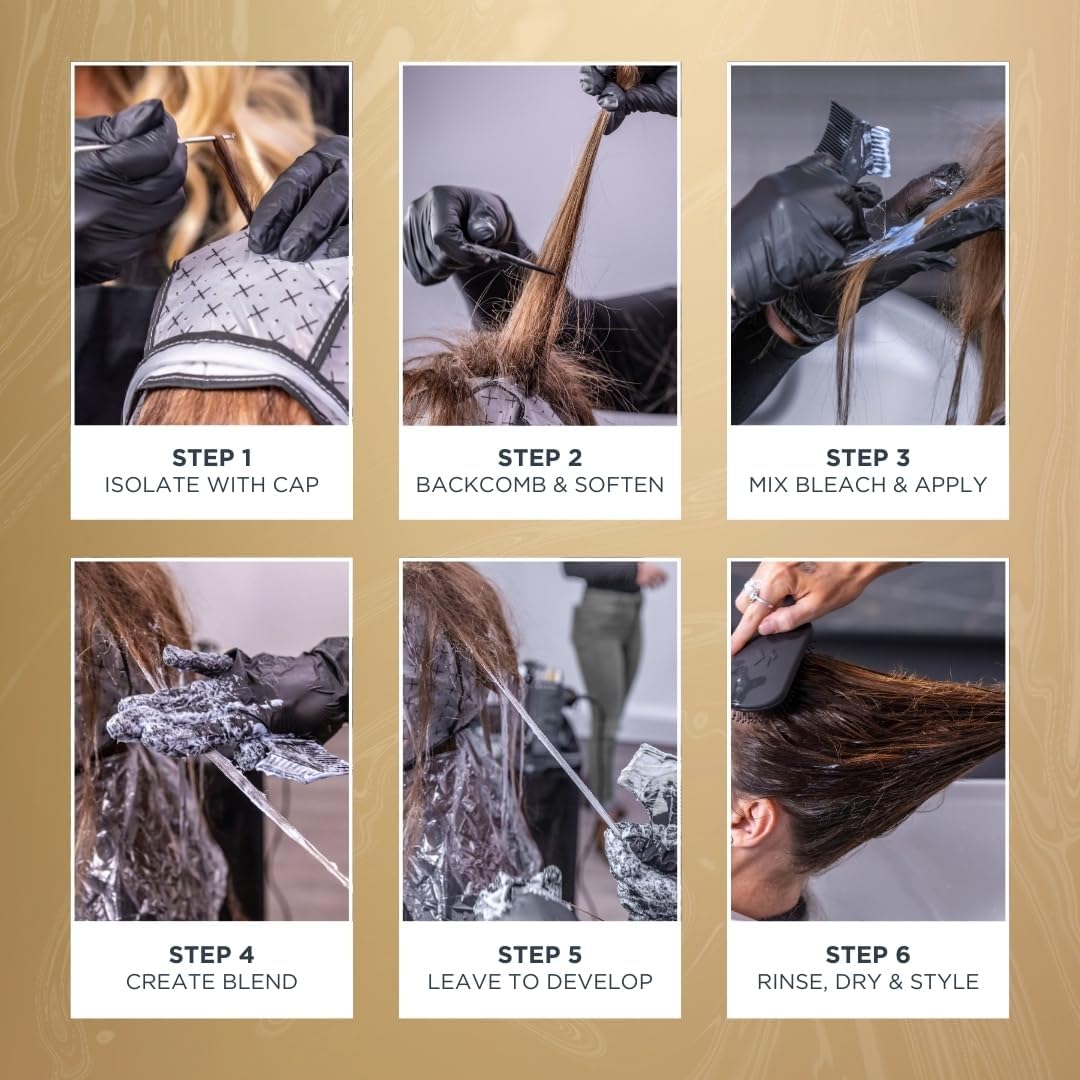 Jerome Russell Bblonde Maximum BALAYAGE KIT | Salon-Quality Sun-Kissed Highlights | Up To 7-Level Lift | Dual-Brush Precision System | Easy At-Home Balayage