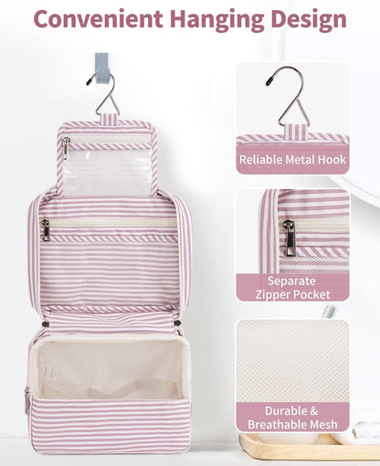 Narwey Travel Hanging Toiletry Wash Bag Toiletry Bags for Women Toiletries Bag Washbag Makeup Cosmetic Organizer for Travel Essentials Accessories
