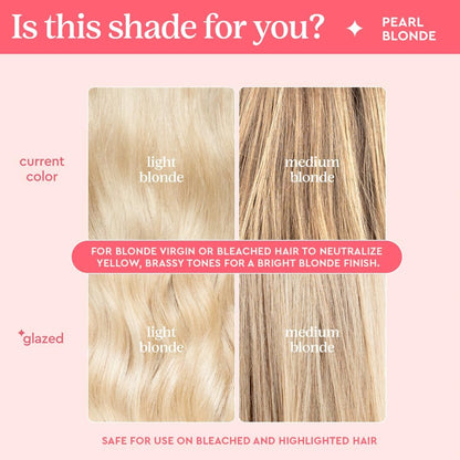 Glaze Supergloss Color Conditioning Gloss – Hydrating Semi-Permanent Colour Hair Gloss &amp; Shine Boost – For Light Blonde Hair – 190ml - Pearl Blonde