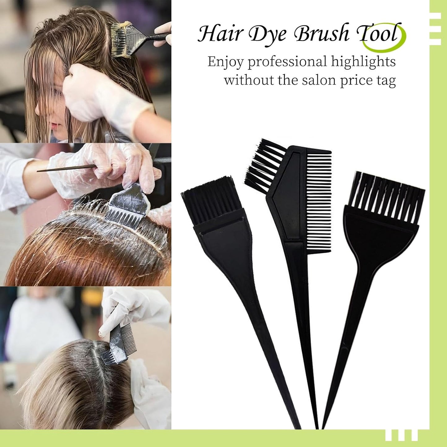 Hair Brush Highlighting Kit with Hair Dye Brush,Dye Mixing Bowl,Highlighting Cap and Hook Hair Dye Comb,Gloves,Cape,Hair Tools Accessories for Bleach,Hair Colour Highlight (7 PCS)