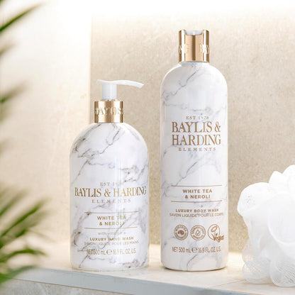 Baylis &amp; Harding Elements White Tea &amp; Neroli Hand Wash, 500 ml (Pack of 3) - Vegan Friendly